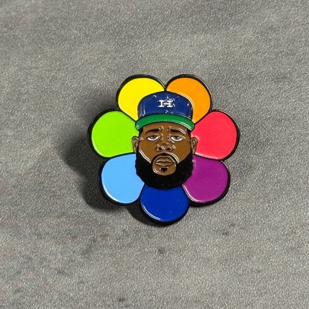 Hat Club Enamel Pin Jae Tip Murakami Flower Streetwear Cap Pin New Era Accesory